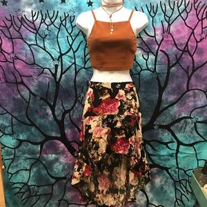 UO Kimchi Blue Floral High Low Skirt Size 0